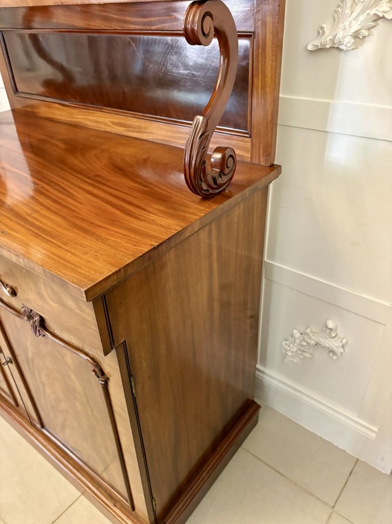 Antique Victorian Quality Figured Mahogany Two-Tiered Chiffonier / Sideboard